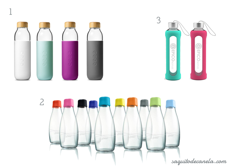 botellas de agua reutilizables