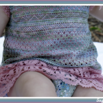 Vestido para niña de bolillos