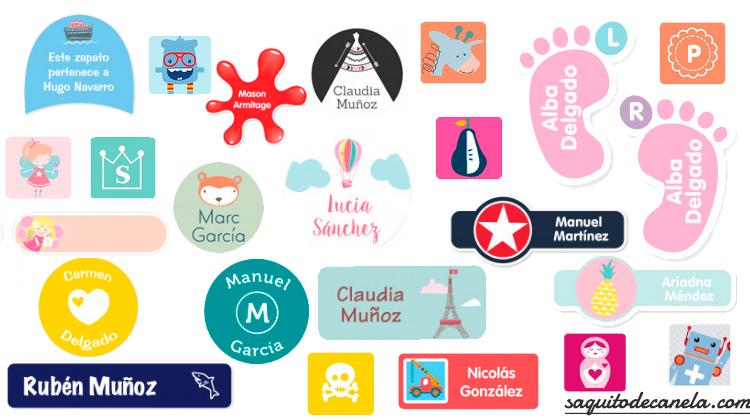 etiquetas para niños